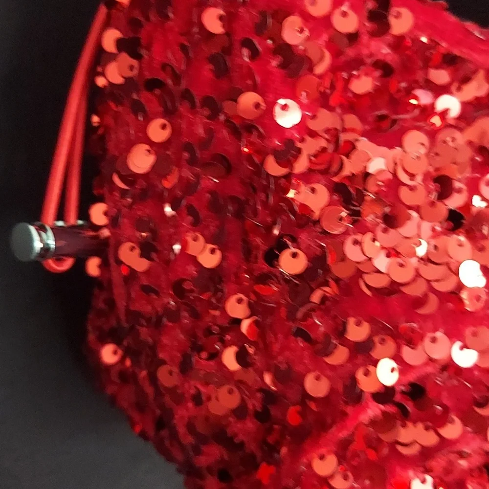 MOST WANTED Red Sequin Handbag - Picture 5 of 12